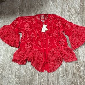 JOHNNY WAS XANTHOS RARE BLOUSE SZ S